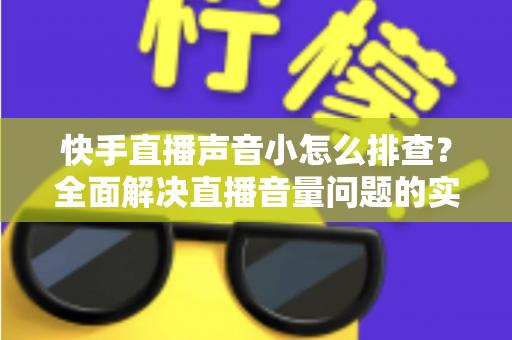 快手直播声音小怎么排查？全面解决直播音量问题的实用指南