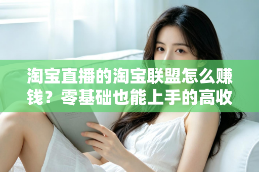 淘宝直播的淘宝联盟怎么赚钱？零基础也能上手的高收益变现全攻略