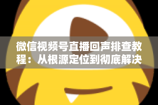微信视频号直播回声排查教程：从根源定位到彻底解决的实战指南