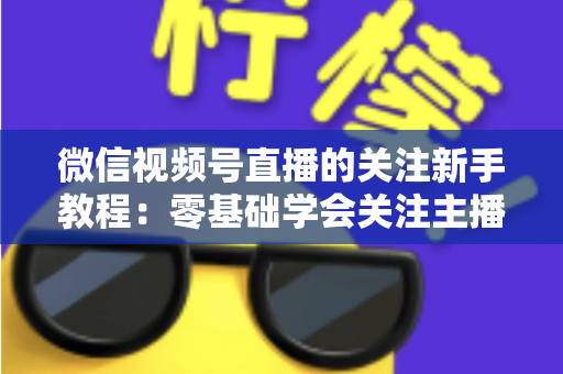 微信视频号直播的关注新手教程：零基础学会关注主播与快速涨粉的完整实操指南